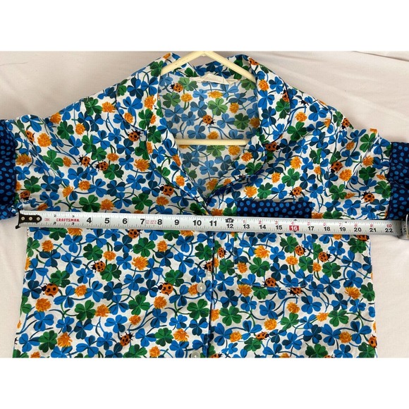 Print Fresh Anthropologie Clover Ladybug Pajama Set Women XS Drawstring Pants - Picture 7 of 10